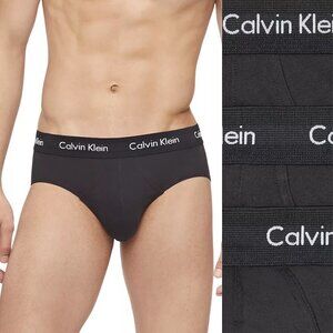 black calvin klein cotton briefs